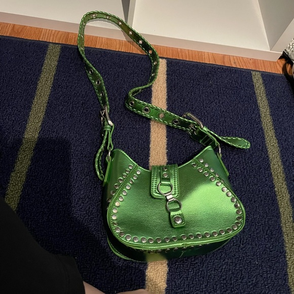 Urban Outfitters Bags Uo Metallic Green Bag Poshmark